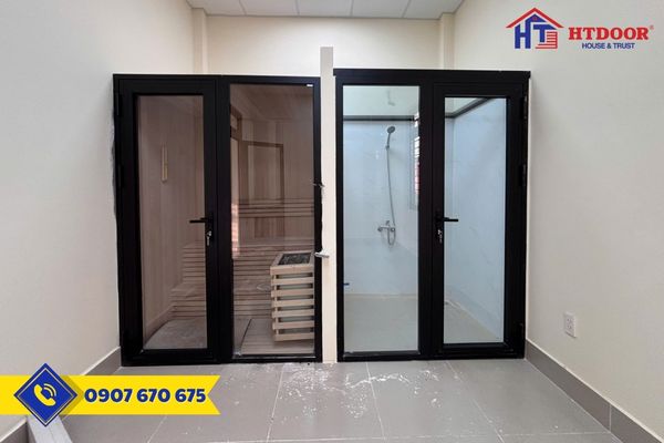 Cửa đi 2 cánh nhôm Xingfa