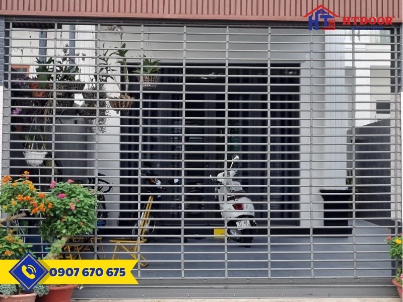 Cửa cuốn song ngang nhà khách