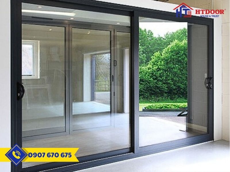 Cửa đi nhôm Xingfa 2 cánh mở lùa