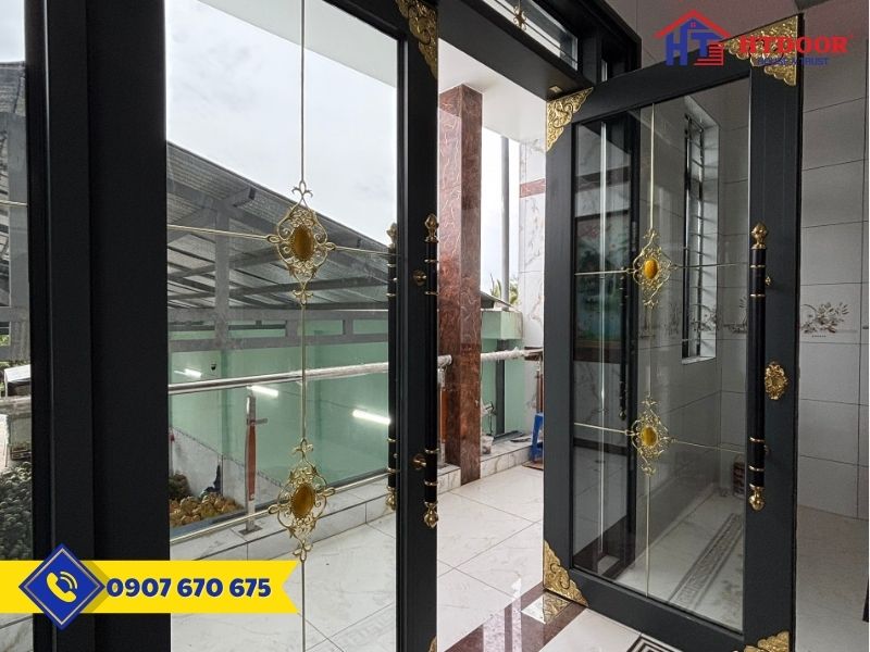 Cửa nhôm thủy lực mở