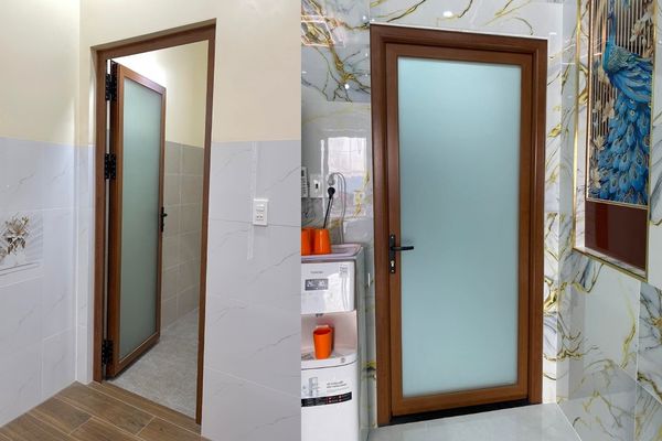 Cửa phòng nhôm màu vân gỗ