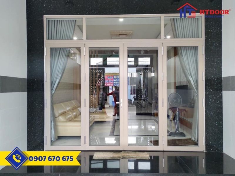 Cửa nhôm Maxpro 4 cánh mở quay