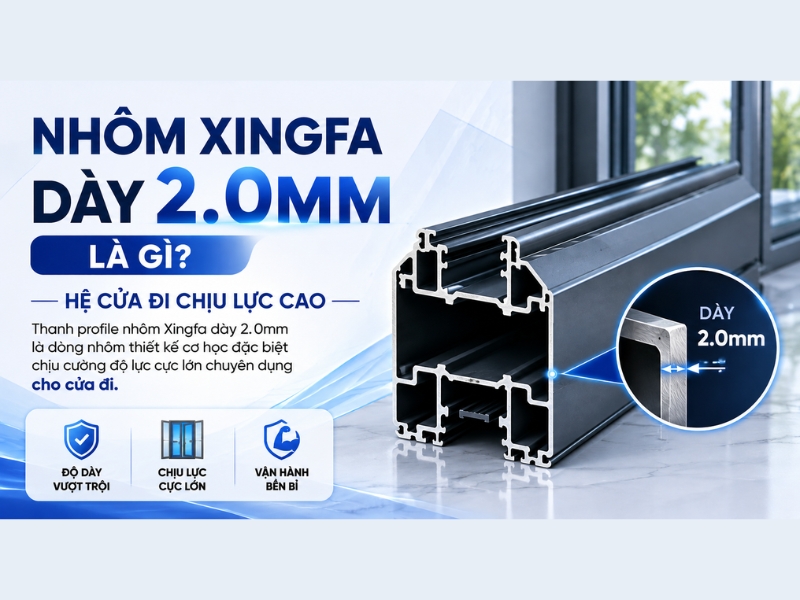 Nhôm Xingfa dày 2.0mm