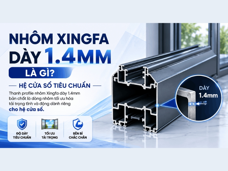 Nhôm Xingfa dày 1.4mm