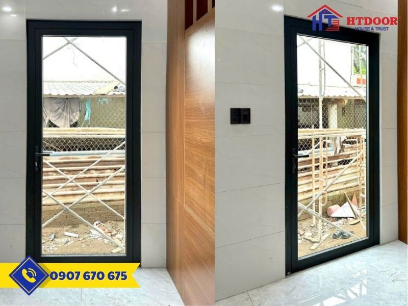 Cửa nhôm Xingfa 1 cánh mở quay cho ban công