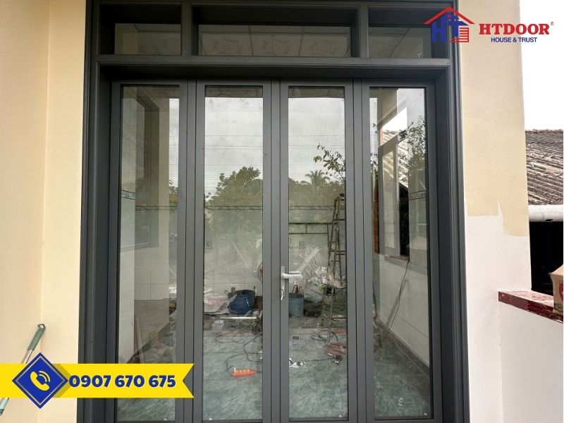 Cửa đi nhôm Xingfa Việt Nam 4 cánh mở quay