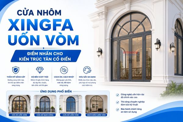 Cửa nhôm uốn vòm