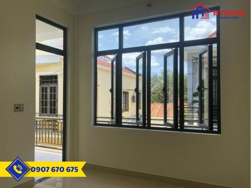 Cửa sổ nhôm XIngfa 4 cánh mở quay