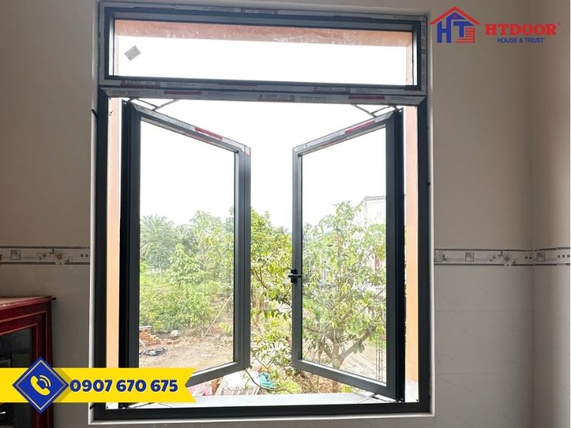 Cửa sổ nhôm Xingfa 2 cánh mở quay