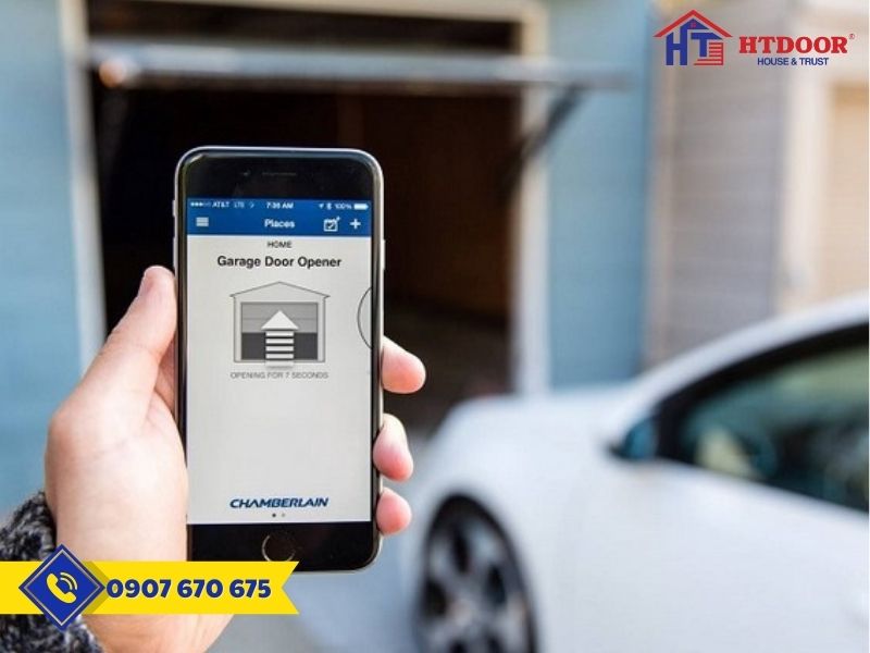 Bộ điều khiển cửa cuốn bằng điện thoại