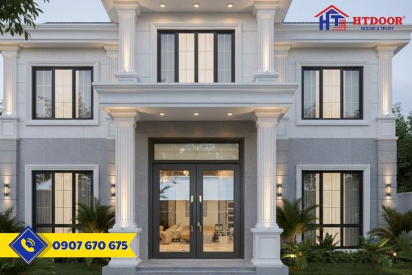 Mẫu nhà dùng cửa hệ thủy lực