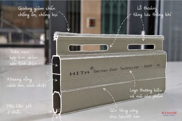 Nan cửa cuốn công nghệ Đức khe thoáng