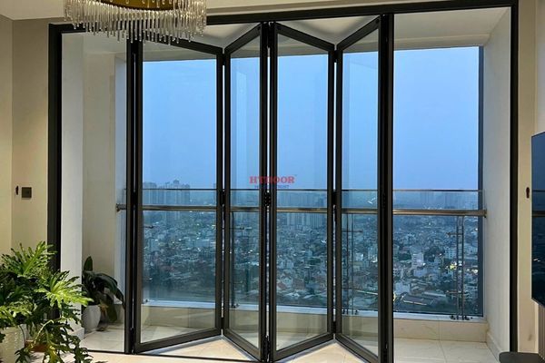 Cửa nhôm xếp trượt hệ 63