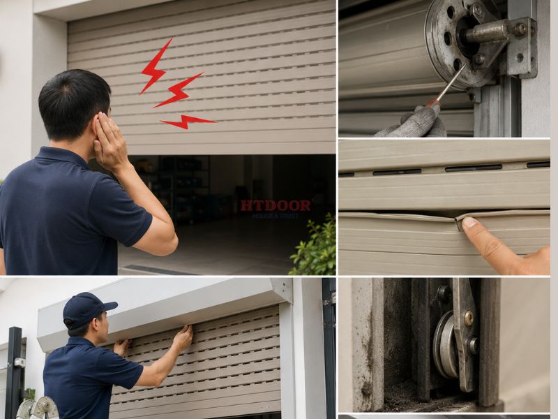 Cửa cuốn bị kêu to