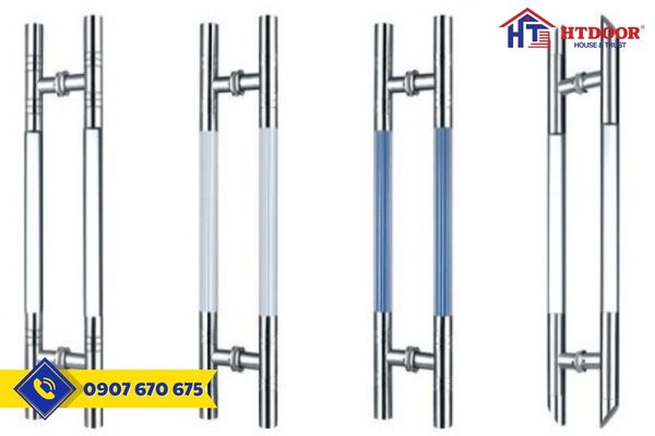 Tay nắm cửa kính cường lực bản lề sàn