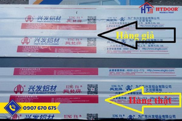 Phân biệt nhôm Xingfa thật giả