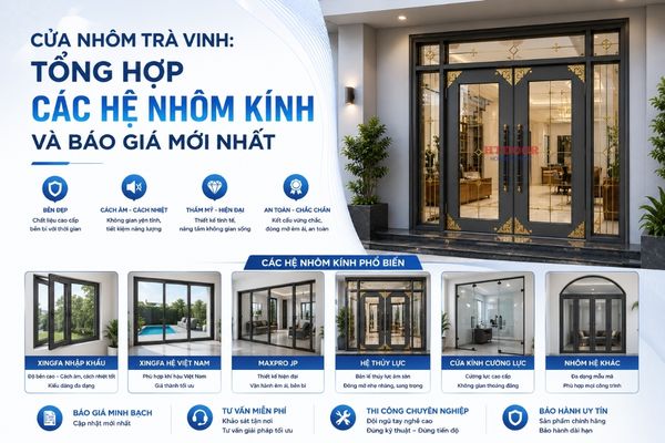 Cửa nhôm Trà Vinh - Tổng hợp các hệ nhôm kính và báo giá mới nhất
