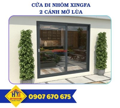 CỬA ĐI NHÔM XINGFA MỞ LÙA 2 CÁNH