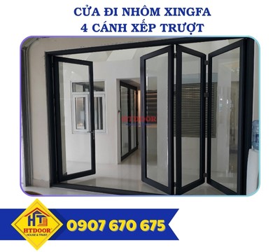 CỬA ĐI NHÔM XINGFA XẾP TRƯỢT 4 CÁNH