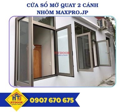 CỬA SỔ NHÔM MAXPRO.JP 2 CÁNH MỞ QUAY