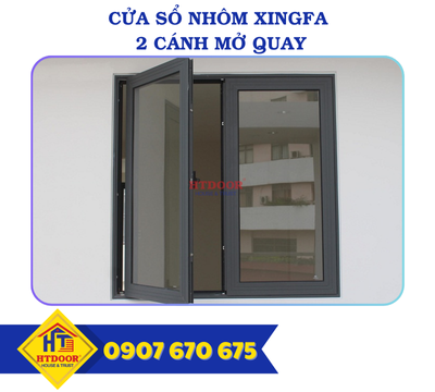 CỬA SỔ NHÔM XINGFA 2 CÁNH MỞ QUAY