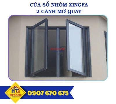 CỬA SỔ NHÔM XINGFA 2 CÁNH MỞ QUAY