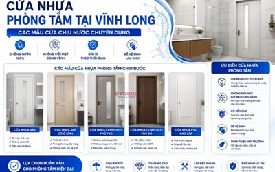 CỬA NHỰA PHÒNG TẮM TẠI VĨNH LONG | CÁC MẪU CỬA CHỊU NƯỚC CHUYÊN DỤNG