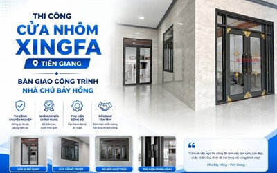 THI CÔNG CỬA NHÔM XINGFA TIỀN GIANG: BÀN GIAO CÔNG TRÌNH NHÀ CHÚ BẢY HỒNG