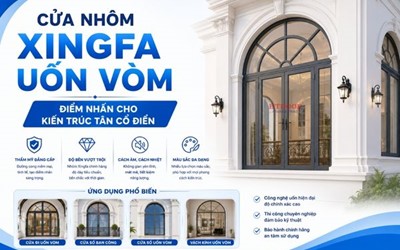 CỬA NHÔM XINGFA UỐN VÒM: ĐIỂM NHẤN CHO KIẾN TRÚC TÂN CỔ ĐIỂN