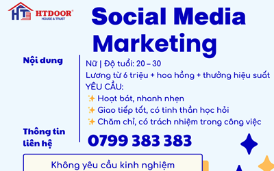 [BẾN TRE] HTDOOR TUYỂN DỤNG NHÂN VIÊN MARKETING