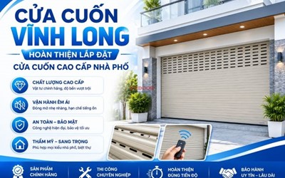 CỬA CUỐN VĨNH LONG: HOÀN THIỆN LẮP ĐẶT CỬA CUỐN CAO CẤP NHÀ PHỐ