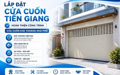 LẮP ĐẶT CỬA CUỐN TIỀN GIANG: HOÀN THIỆN CÔNG TRÌNH CỬA CUỐN KHE THOÁNG NHÀ PHỐ