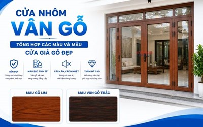CỬA NHÔM VÂN GỖ: TỔNG HỢP CÁC MÀU VÀ MẪU CỬA GIẢ GỖ ĐẸP | HTDOOR