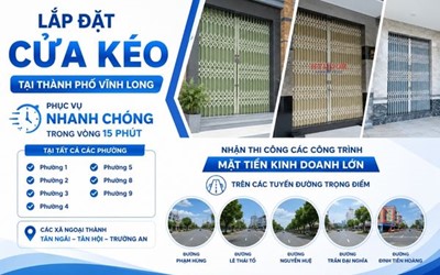 CỬA KÉO VĨNH LONG | BÁO GIÁ CỬA KÉO ĐÀI LOAN 2026 | XƯỞNG SẢN XUẤT GIÁ GỐC